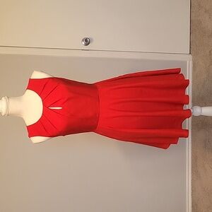 Elegant Red Sleeveless Dress